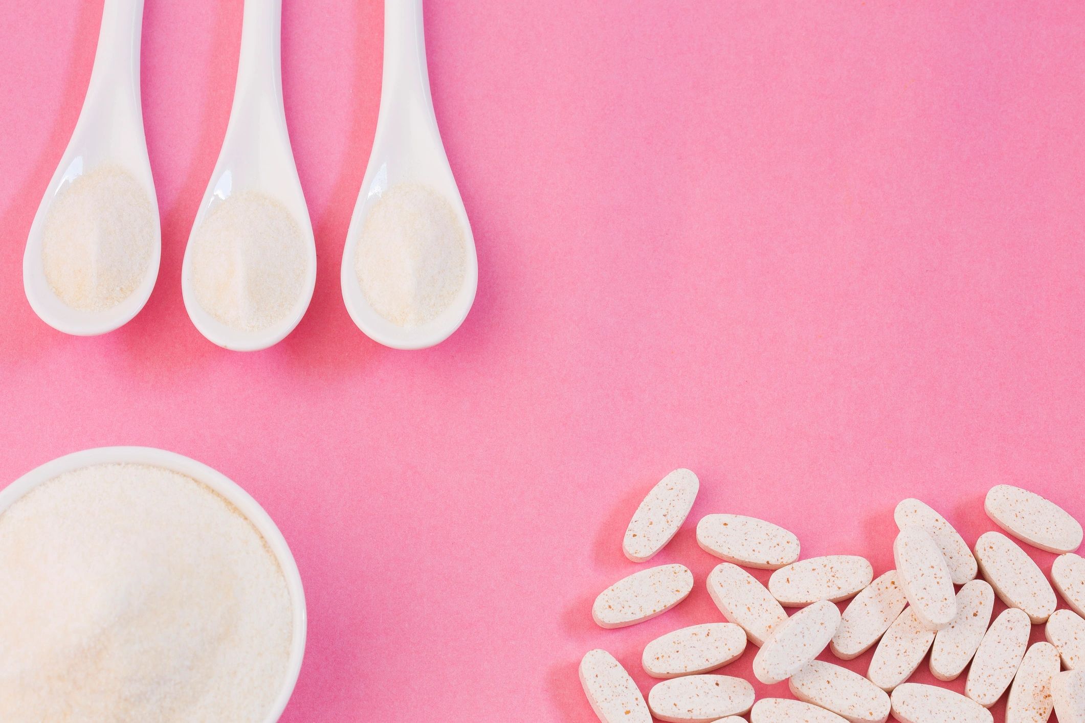 Wellness supplements arranged on a surface